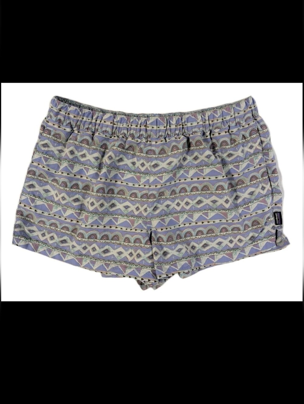 Patagonia Womens Barely Baggies Shorts Size L 57043 SP19 Geometric Tribal